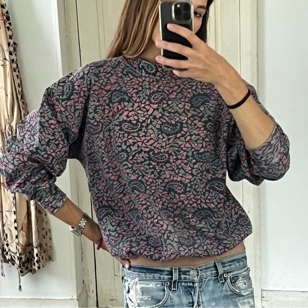 Vintage paisley floral sweatshirt